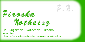 piroska notheisz business card